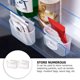 thumbnail image 4 of Caja de almacenamiento de 4 piezas para mini refrigerador, caja colgante para utensilios de cocina, paquete apilable, soporte para bolsas de salsa para oficina, 4 of 6
