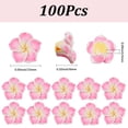 thumbnail image 2 of 100Pcs Clay Plumeria Flower Beads Pink Floral Bead Bulk 1.5 x 0.8cm Summer Hawaiian 3D Flowers Flat Back Loose Spacer Charms for Jewelry Making Bracelets Necklaces DIY Craft Accessories DIY, 2 of 7