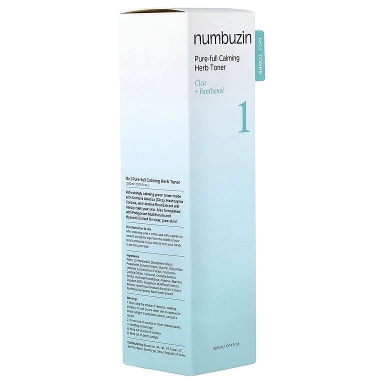 numbuzin, Facial Toner, 300ml, Pure-full Calming Herb - Walmart.com