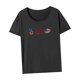 thumbnail image 5 of Camiseta para mujer de verano suave y cómoda camisa con cuello redondo para vacaciones en la calle y la oficina Gris, 5 of 7