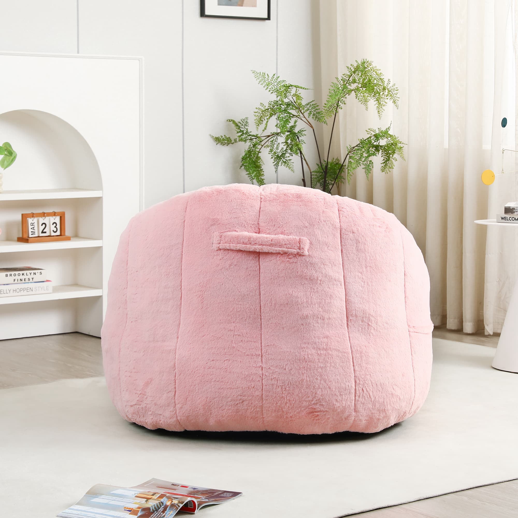 MAYEERTY Bean Bag Sofa Chair with Armrests - High-Density Foam, Lazy Comfy for Adults, Living Room/Bedroom Reading.