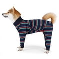 thumbnail image 3 of Ochine Warm Pet Dog Pajamas 4 Legged Striped Dog PJs Jumpsuit Soft Cotton Pup Dog Clothes Stretchable Puppy Dog Sweatshirt Winter Coat Dog Apparel for Small Medium Large Dogs, XS-3XL, 3 of 12