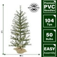 thumbnail image 3 of Fraser Hill Farm 3-ft. Farmhouse Fir Christmas Tree with Burlap Bag and Warm White LED Lights, FFFF036-5GR, 3 of 6