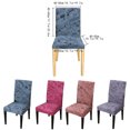 thumbnail image 4 of Amdohai 4pcs Printed Chair Cover Soft Milk Silk Home Seat Protector Stretch Anti Dust Gray, 4 of 8