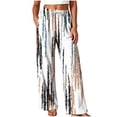 thumbnail image 2 of Karymi Women's Pants Unisex Printed Casual Lounge Pants, Elastic Waist with Adjustable Drawstring Loose Straight Long Home Trousers with Side Pockets Wide Leg Pants Woman, 2 of 6