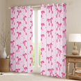 thumbnail image 2 of Erosebridal Pink Bow Ribbon Black Out Curtains,Girly Bowknot Princess Curtains Pack of 2 (42x63 Each) For Bowtie Lover, 2 of 7