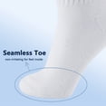 thumbnail image 4 of Cotton Ankle Diabetic Socks 6 Pairs (13-15, White), 4 of 6