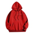 thumbnail image 5 of MHFRRA Sudadera con Capucha y Estampado de Letras para Uso Informal y Comodidad Diaria Rojo, 5 of 5