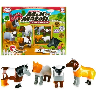  Janod MagnetiBook 41 pc Magnetic Animal Mix and Match Game -  Ages 3+ - J02723 : Toys & Games