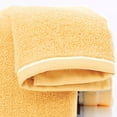 thumbnail image 4 of Bath Towels Set Of 3, Cotton Washcloths For Body And Face, Medium Lightweight Towels, 13" X 29", Yellow, 4 of 6