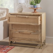Powell Janie Rattan Cabinet Three Drawers