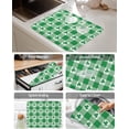 thumbnail image 4 of St. Patrick''s Dish Drying Mat for Kitchen Counter Day Shamrock Green Plaid Absorbent Microfiber Quick Dry Pad Non Slip Drainer Mats 18x24 Inch, 1 Pack, 4 of 6