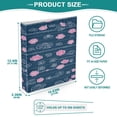thumbnail image 5 of Chic Floral Stripes 12.4x10.6in PVC Round Ring Binder, D-Ring 3-Hole, Metal Clip, 200 Sheets, 5 of 10
