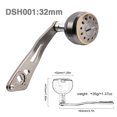 thumbnail image 1 of Fishing Spinning Reel Handle, Lightweight Metal Single Rocker Arm, Reel Replacement Power Handle Grip, 93mm Extended Rocker Arm Low-Profile Reel Handle DSH019-38mm Matte Black, 1 of 9