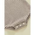 thumbnail image 7 of Hirigin Newborn Baby Boy Girl Waffle Romper Short Sleeve Striped Crewneck Bubble Oversized Bodysuit 3 6 12 18 Months Summer Outfit, 7 of 7