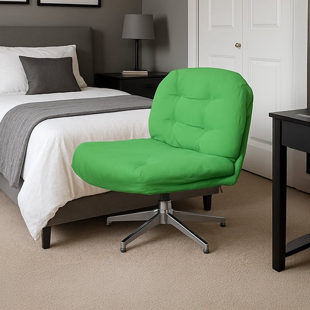 Sillón Oasis Decorativo de Sala en Terciopelo Verde con Patas Metálicas