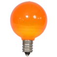 thumbnail image 1 of Vickerman XLEDCG48-25 0.96 watt G40 Orange Ceramic LED Bulb with E12 Nickel Base - 25 per Bag, 1 of 2