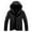 Black, variant on Rain Jacket for Men Solid Outdoors Windproof Hooded Wearproof Warm Zipper Multi-pocket Ski Suit Coat Long Sleeve Cotton Jacket