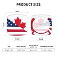 thumbnail image 6 of Lsque USA Canada Flag Printed Square Couch Cushion Covers, Floral Sofa Cushion Covers Replacement, Stretch Couch Covers for Couch-16.9in, 6 of 9