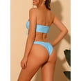 thumbnail image 3 of DARING DIVA Women's Halter Floral Bandeau Bikini Set, 2 Piece Swimwear XS Blue, 3 of 6