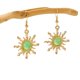 thumbnail image 2 of Pendientes Colgantes Llamativos Girasol para Mujer (oscuro) Verde, 2 of 9