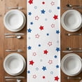 thumbnail image 6 of Independence Day Table Runner - 70 Inch Long, Kitchen Dining Table Runner Dresser Scarves, 4th of July Red Blue Stars Patriotic Farmhouse Decor for Coffee Tables Wedding Party Banquet, 6 of 8