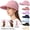 Pink., variant on Womens Sun Hat, 2 in 1 Zip-Off Sun Protection Visor Beach Hat for Women, Packable Golf Hat