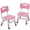 Pink, variant on Adjustable Kid Chair (2pcs) Indoor 3 Level Adjustable Suitable for Children Age 2-8, Home Classroom Kindergarten and Children's Venues Child Seat Set