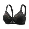thumbnail image 1 of WRKEKC Wireless Bras for Women Front Closure No Underwire Plus Size Full Coverage Solid Color Decorative Multi-Tone Comfortable Everyday Wear Bras, 1 of 6