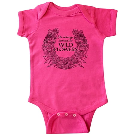 

Inktastic She Belongs Among the Wild Flowers Gift Baby Boy or Baby Girl Bodysuit