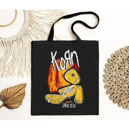 vintage Short Sleeves Korn Issues Album Merch Tote Bag for Men and Women  up to -TH21779