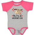 thumbnail image 3 of Inktastic My First Valentines Day Baby Sloth Boys or Girls Baby Bodysuit, 3 of 5