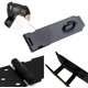 thumbnail image 4 of Padlock Hasp 6 Inch Door Latch, Padlock Hasp Exterior Door Lock With Screws, Stainless Steel Door Latch For Door, Drawer, Closet (black), 4 of 5