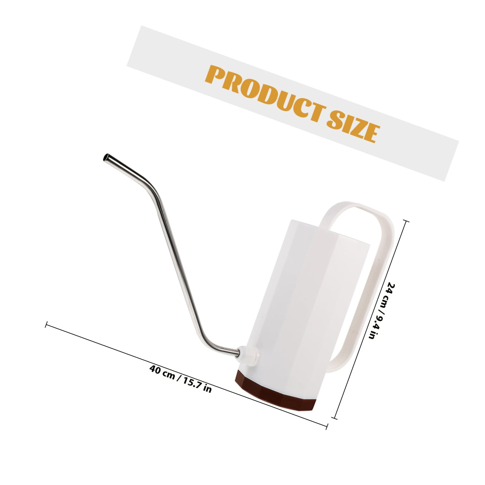 ELAYARD Flower Gardening Tool Plastic Watering Kettle White with Ergonomic Handle and Stable Design