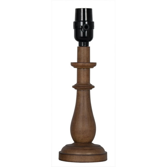 Mainstays Mix and Match 11" Turn Wood Finish Accent Lamp Base, Brown