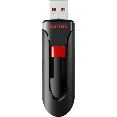 SanDisk CZ60 32GB USB Flash Drive 2.0, Black/Red (Best Flash Drive Format For Mac And Pc)