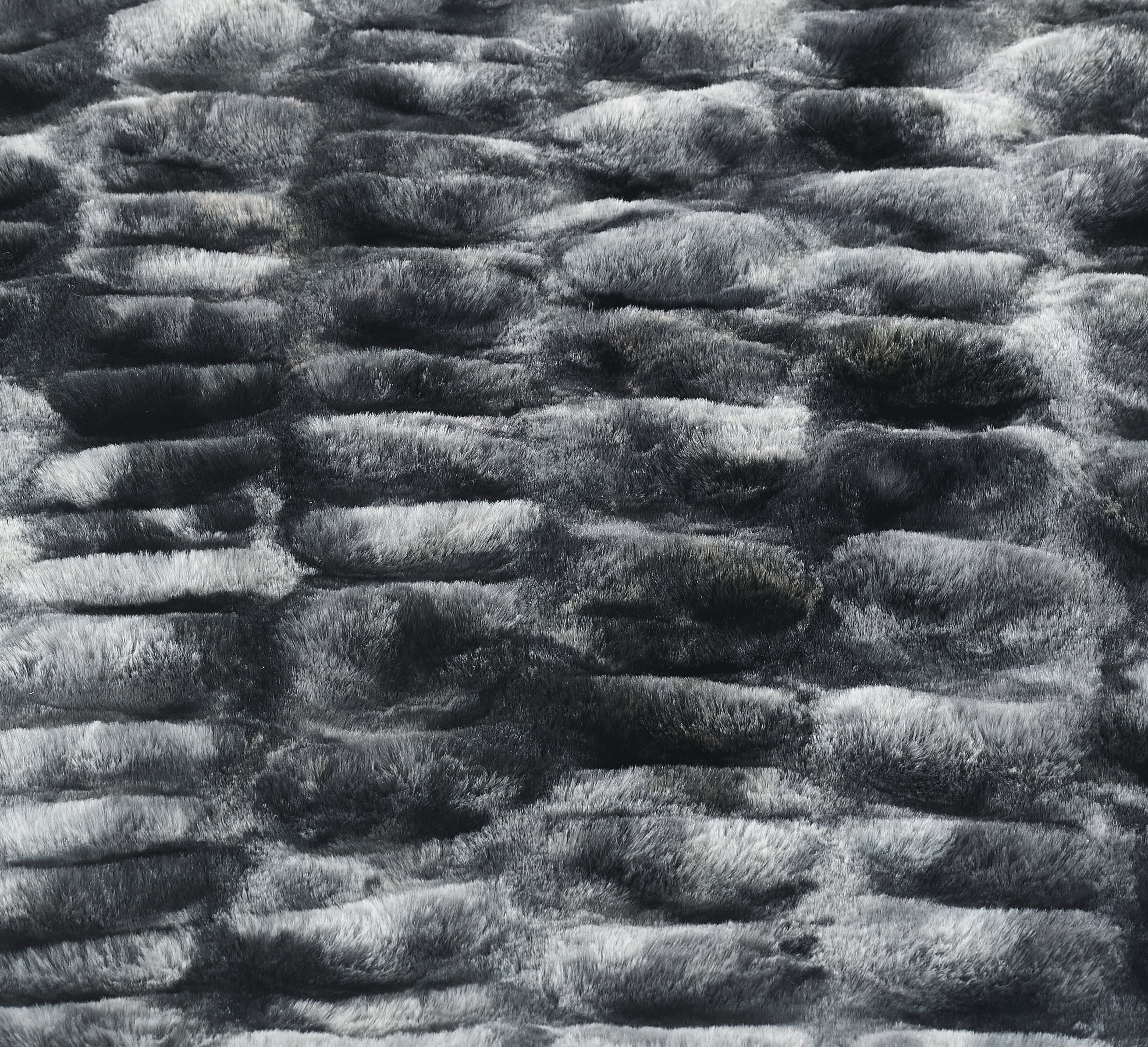Home Soft Things Faux Fur Shar Pei Throw & Pillow Cover Combo - Meteorite - 50" x 60"/20" x 20"