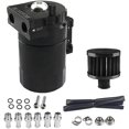 thumbnail image 1 of Black Car Universal 300ml Oil Breathable Can Engine Air Separator With Vent Hole Engine Air Oil Separator, 1 of 5