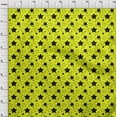thumbnail image 3 of oneOone Polyester Lycra Yellow Fabric Merry Christmas Craft Projects Decor Fabric Printed By The Yard 56 Inch Wide - P4, 3 of 4