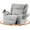 L1095-Light Grey, variant on LITVZ Rocker Recliner Chair with Massage and Heat for Adults, 360° Swivel Oversize Reclining Chairs with Cup Holders, USB Charge Port, Side Pockets for Living Room, Nursery, Bedroom, Black