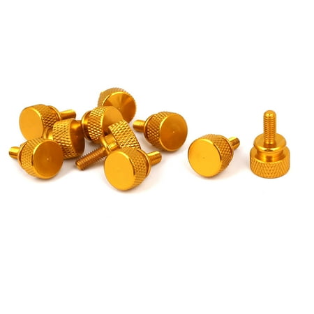 

Uxcell M4x10mm Computer PC Case Shoulder Type Knurled Thumb Screw Gold Tone (10-pack)