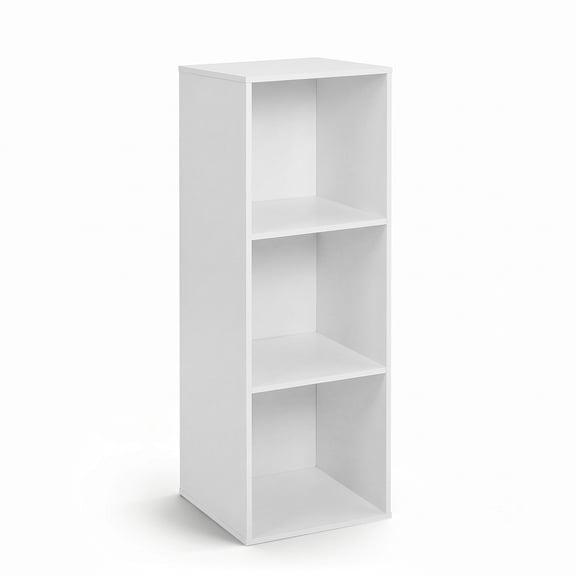 Furnibear 3-Cube Bookcase, Freestanding Cube Storage Organizer Bookshelf with 2 Anti-Tipping Kits and Open Cubby Compartments for Home Office Living Room Study, White