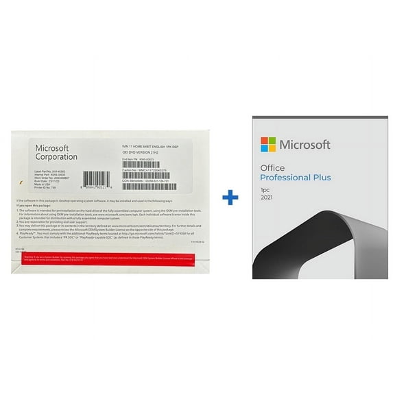 Microsoft Windows 11 Home with Office 2021 Pro Plus (USB) – 1 User | Computer Software