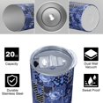 thumbnail image 4 of Pioneer Flower Floral Print Pattern 20oz Skinny Tumbler with Straw & Lid, Double Wall Vacuum Insulated Cup, Leak-Proof, Cup Holder Friendly, Hot 6H Cold 12H, 4 of 6