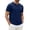 Royal Blue #037, variant on Men's Cotton T Shirts Short Sleeve Casual V Neck Solid Color T-Shirt Soft V Neck Lightweight Breathable Tee Classic Plain Shirts, 2XL