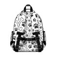 thumbnail image 3 of Pet Paw Print and Bone Backpack for School,Cute School Bag,Schoolbag with Adjustable Shoulder Straps & Padded Back,15.25"x11.5"x5.25", 3 of 6