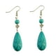 thumbnail image 1 of Boho Vintage Turquesa Piedras Gota Elegante Hecho Cuelga Stud Pendientes, 1 of 8