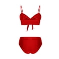 thumbnail image 4 of Summer Savings! TAGOLD Plus Size Summer Swimsuit for Women,Women Bikini SloidStrappy Back Set Two Piece Swimsuits Swimdress Swimwear, 4 of 4