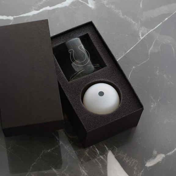 Wendell August Forge Indianapolis Colts Etched Rocks Glass & Ice Mold Gift Set