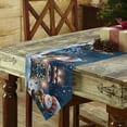 thumbnail image 3 of Table Runner Dresser Scarves Christmas Cute Cartoon Snowman Cotton Linen Burlap Table Cover Tree Snow-covered Landscape Table Runners for Family Kitchen Dining Holiday Party Banquet Decor, 3 of 5